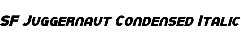 SF Juggernaut Condensed Italic font preview