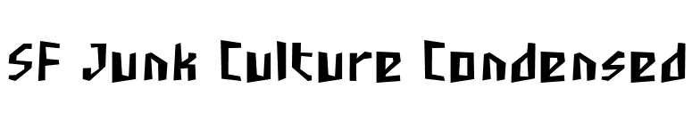 SF Junk Culture Condensed font preview