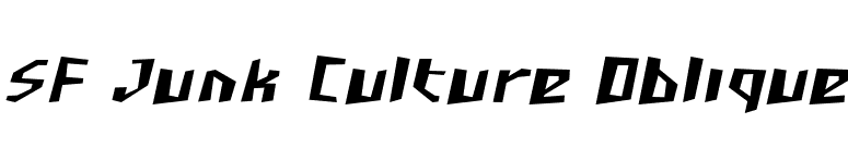 SF Junk Culture Oblique font preview