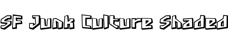 SF Junk Culture Shaded font preview
