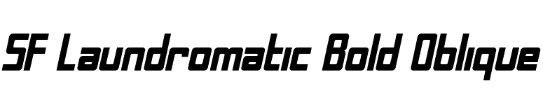 SF Laundromatic Bold Oblique font preview