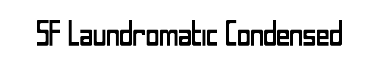 SF Laundromatic Condensed font preview