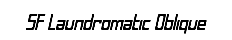 SF Laundromatic Oblique font preview