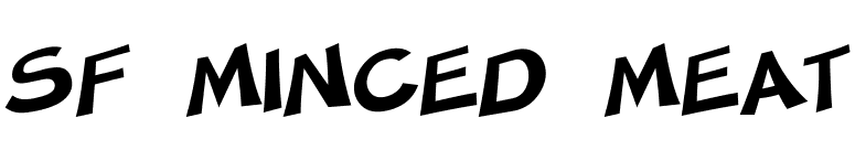 SF Minced Meat font preview