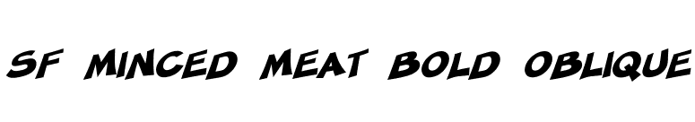 SF Minced Meat Bold Oblique font preview
