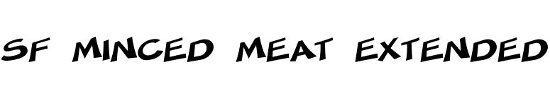 SF Minced Meat Extended font preview