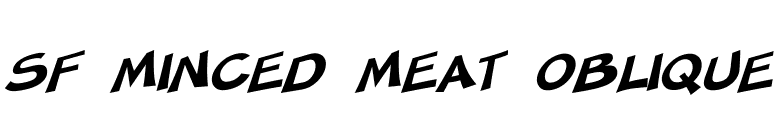 SF Minced Meat Oblique font preview