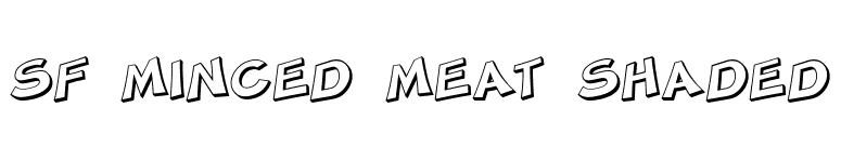 SF Minced Meat Shaded font preview
