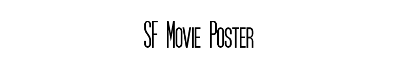 SF Movie Poster font preview