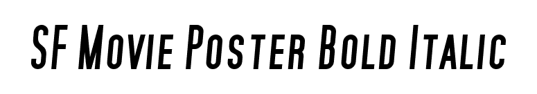 SF Movie Poster Bold Italic font preview