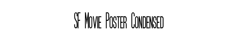 SF Movie Poster Condensed font preview