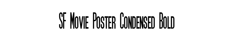 SF Movie Poster Condensed Bold font preview
