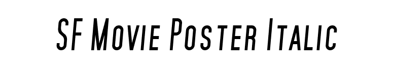 SF Movie Poster Italic font preview