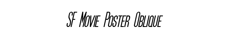 SF Movie Poster Oblique font preview