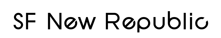 SF New Republic font preview