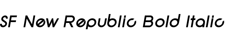 SF New Republic Bold Italic font preview