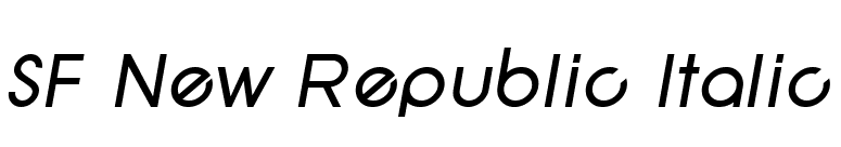 SF New Republic Italic font preview