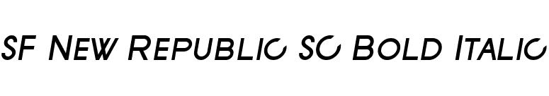SF New Republic SC Bold Italic font preview
