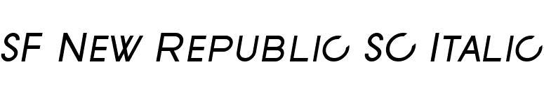SF New Republic SC Italic font preview