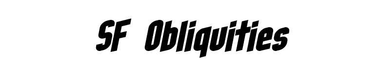 SF Obliquities font preview