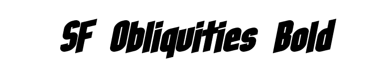 SF Obliquities Bold font preview