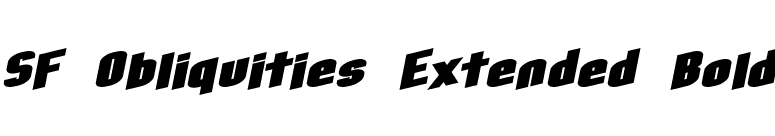SF Obliquities Extended Bold font preview