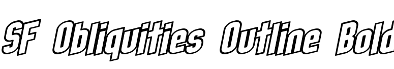 SF Obliquities Outline Bold font preview