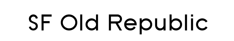 SF Old Republic font preview