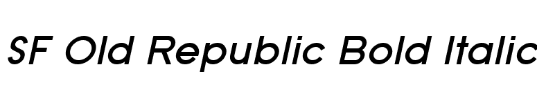 SF Old Republic Bold Italic font preview