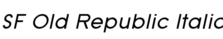 SF Old Republic Italic font preview