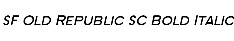 SF Old Republic SC Bold Italic font preview