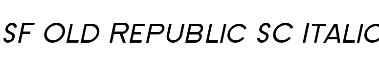 SF Old Republic SC Italic font preview