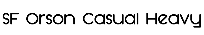 SF Orson Casual Heavy font preview
