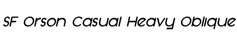 SF Orson Casual Heavy Oblique font preview