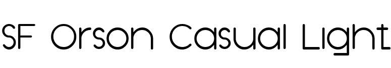 SF Orson Casual Light font preview