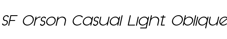 SF Orson Casual Light Oblique font preview