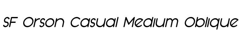 SF Orson Casual Medium Oblique font preview