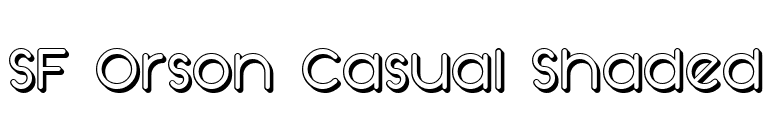 SF Orson Casual Shaded font preview