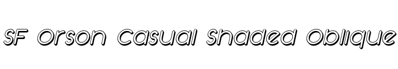 SF Orson Casual Shaded Oblique font preview
