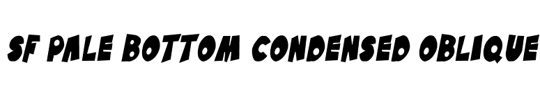 SF Pale Bottom Condensed Oblique font preview