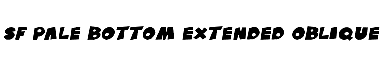 SF Pale Bottom Extended Oblique font preview