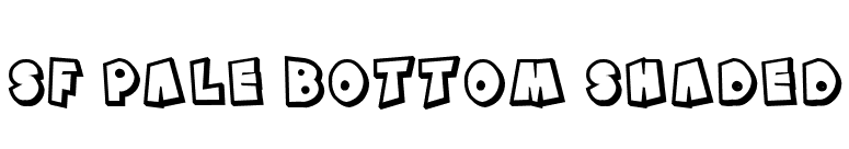 SF Pale Bottom Shaded font preview