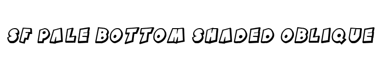 SF Pale Bottom Shaded Oblique font preview