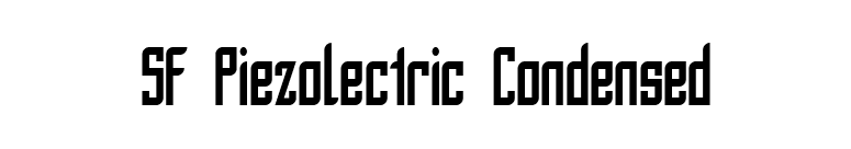 SF Piezolectric Condensed font preview