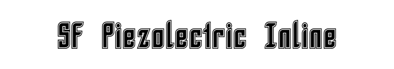 SF Piezolectric Inline font preview