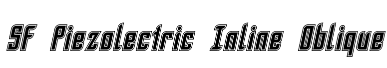 SF Piezolectric Inline Oblique font preview