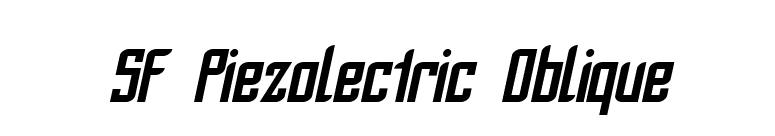SF Piezolectric Oblique font preview