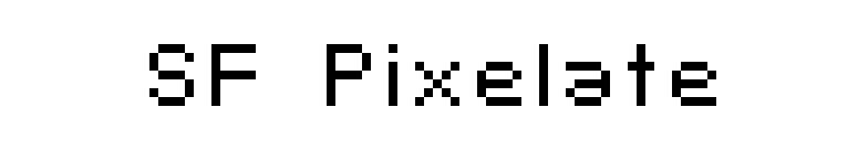 SF Pixelate font preview
