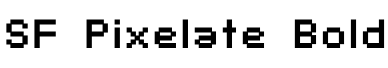 SF Pixelate Bold font preview