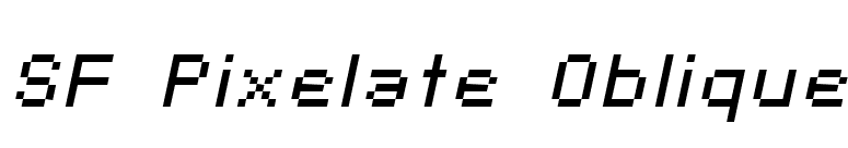 SF Pixelate Oblique font preview